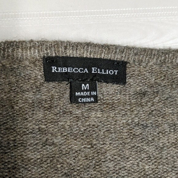 Rebecca Elliot Waterfall Sweater Women Size Medium Wool Blend Open Cardigan M - Picture 4 of 7